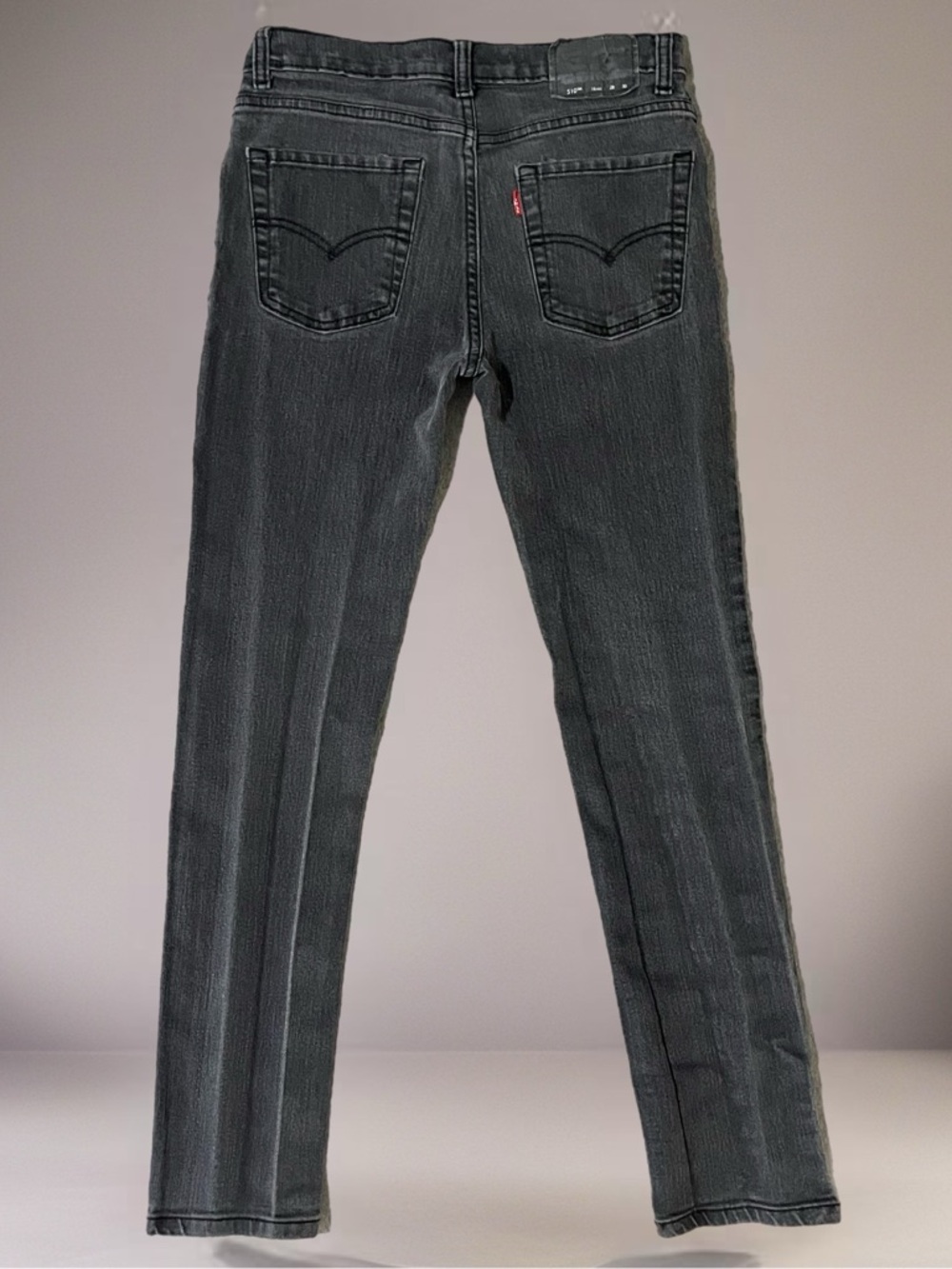 🌚 Levi’s Big Kid Boys’ Skinny Fit Jeans in Black Wash~Sz 16 Reg~Low Rise~28X30 - Picture 5 of 12